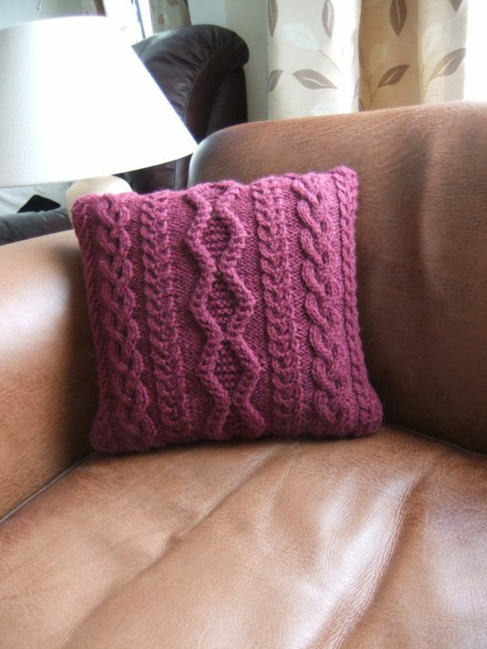 Tyyny neuloa punottu kuvio Käsintehdyt malli-violetti väri