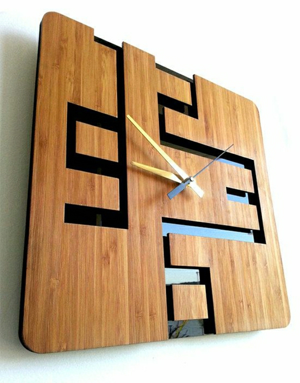 design-avec-cool mur créatif design horloge murale horloge murale en bois