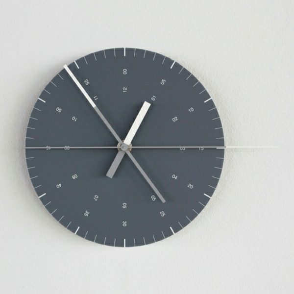 conception-avec-cool horloge en gris mur Creative