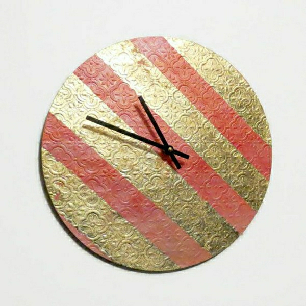 design-avec-cool-horloge en deux couleurs mur Creative