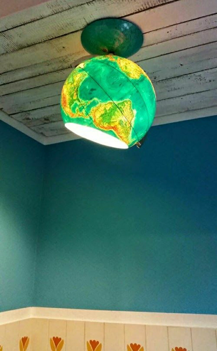 luz verde de la bola del globo