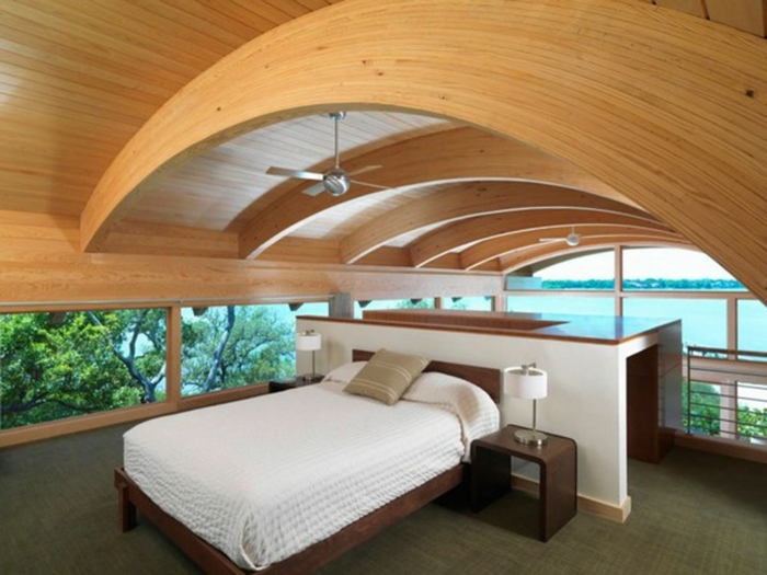 Villa einruchtung-ξύλινη στέγη-schlafzimmre