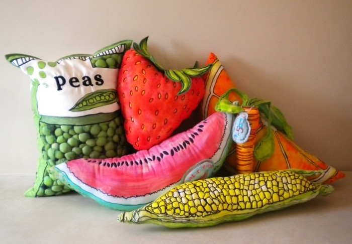Αστεία Pillow, όπως τα φρούτα και τα λαχανικά