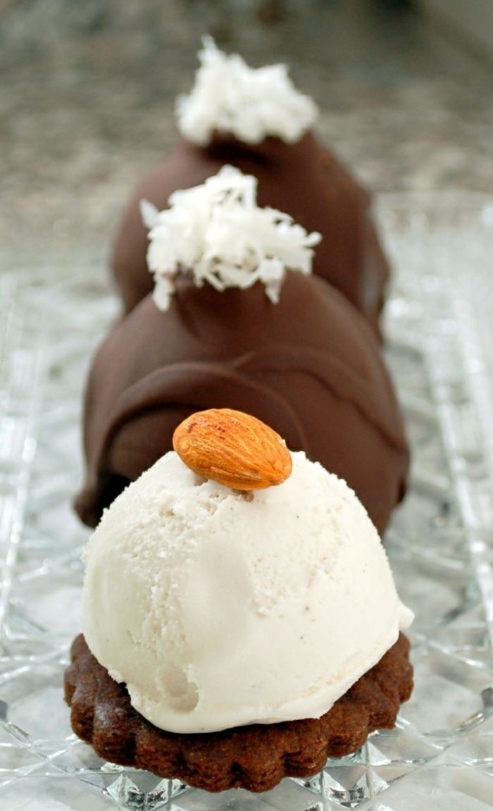 Amande bonbon sain sucre chocolat à la crème glacée gratuite