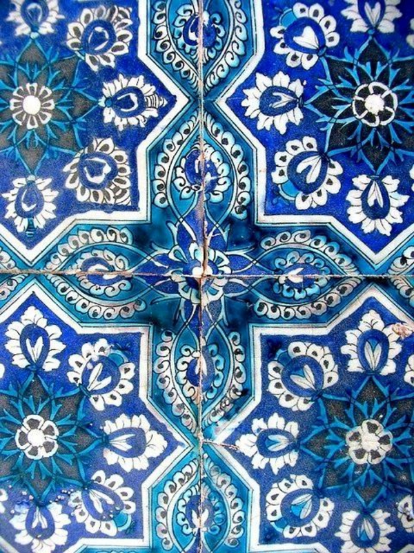 Μαροκινό στιλ πλακιδίων-μπλε-πράσινο στολίδια