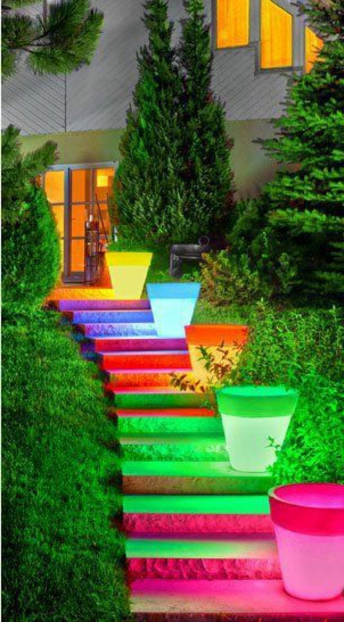 Mi-hermosa-jardín-con-luces de colores