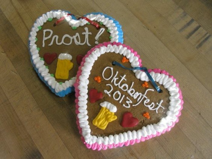 Oktoberfest Deco pan de jengibre como corazón