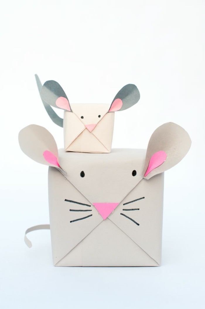 קמטים אוריגמי עכבר-box שני