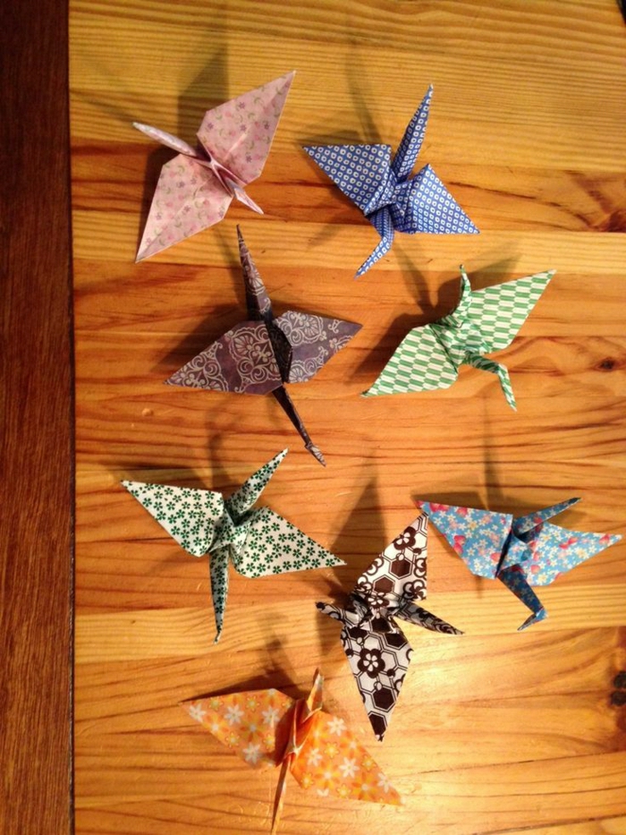 Origami कागज क्रेन वॉल कला