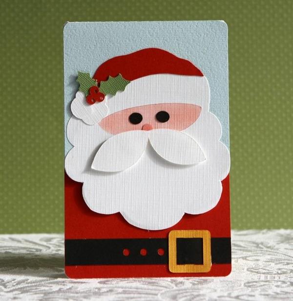 सांता क्लॉस के साथ क्रिसमस कार्ड के डिजाइन के लिए मूल विचार