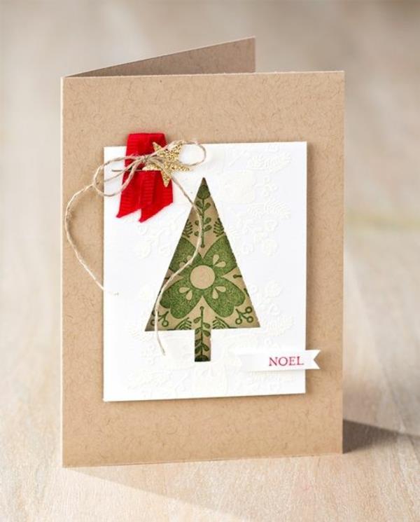 क्रिसमस के पेड़ के साथ क्रिसमस कार्ड के डिजाइन के लिए मूल विचार