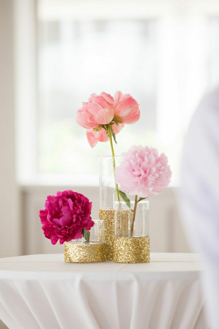 Λουλούδι ροζ αποχρώσεις γυαλιστερό αγγεία