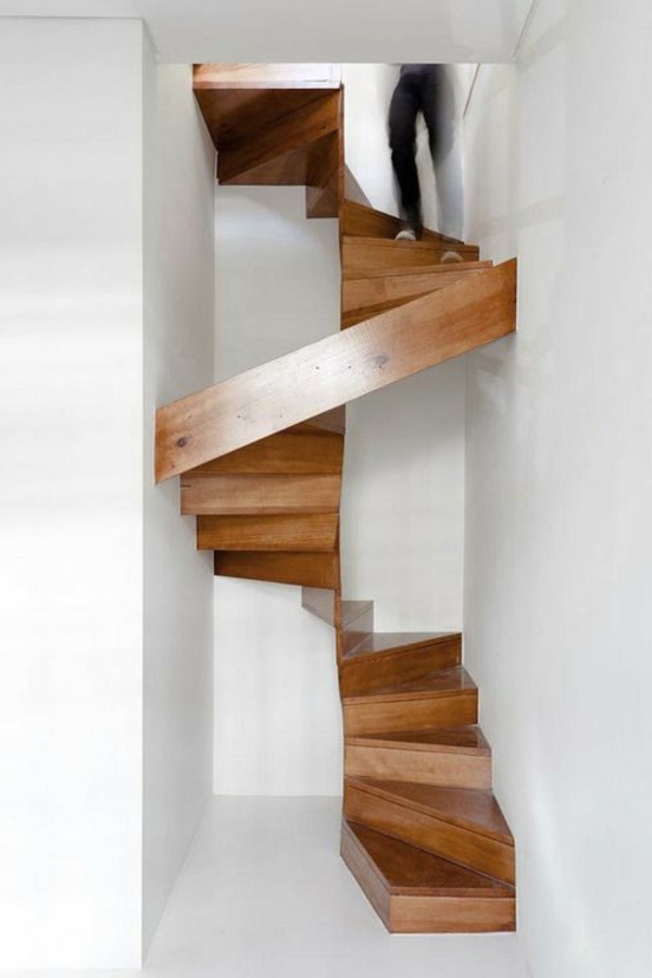 Espace d'économie d'escalier idée-design moderne spirale d'escalier