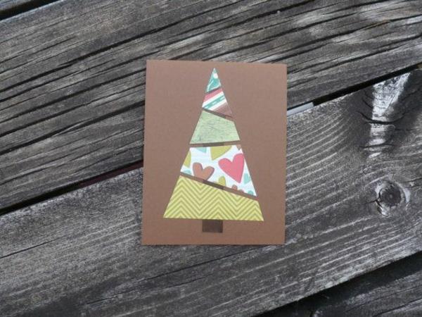क्रिसमस कार्ड फेर ट्री के डिजाइन के लिए सुंदर विचार