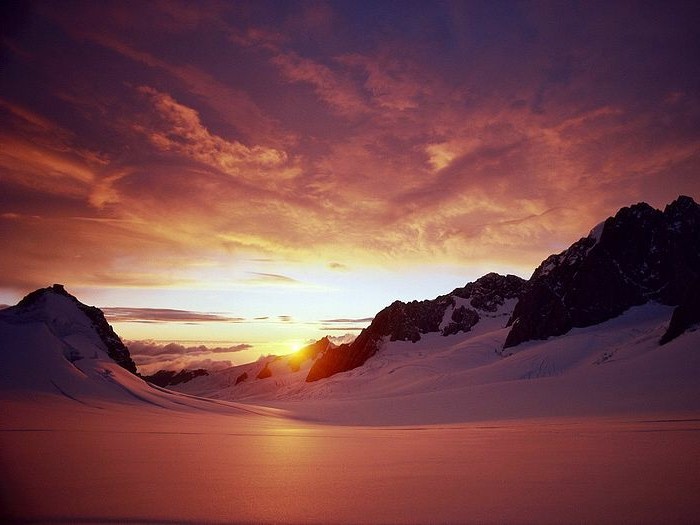 imágenes de paisajes hermosa puesta de sol en invierno