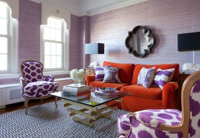Gyönyörű hálószoba ötletek-in-lila színű