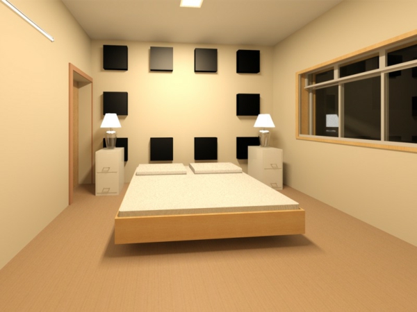 Υπνοδωμάτιο κομψό και μοντέρνο τοίχο-design-με-ουδέτερα χρώματα