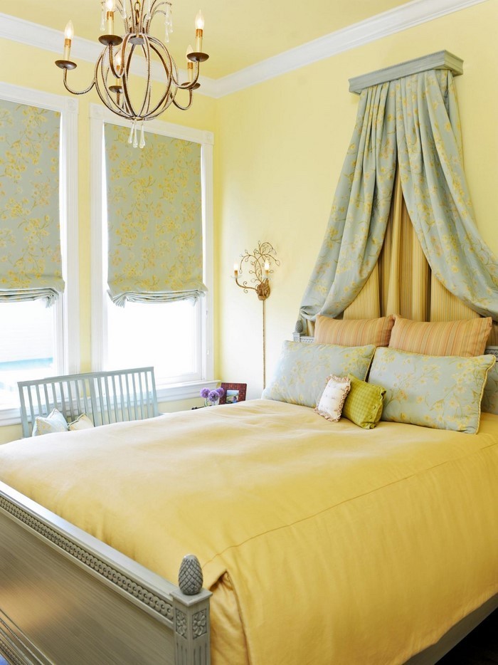 Spavaća soba boje-dizajn-s-žuto-A-jeftin dizajn