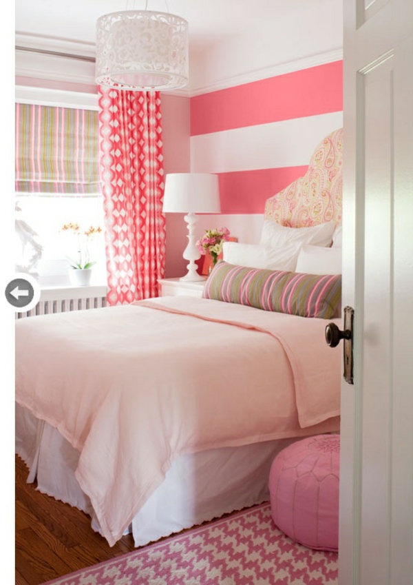 Спалня-в-розово-розов килим Strefen