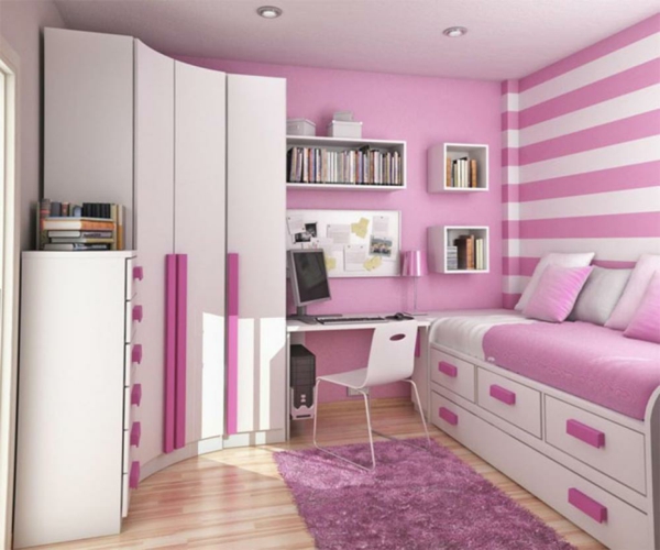 Chambre en rose-couleur-