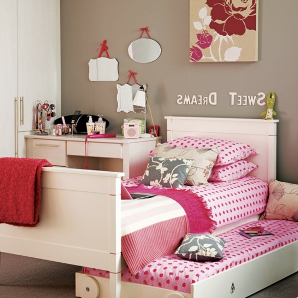 Chambre en couleur rose lin
