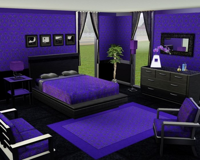 Makuuhuone-violetti-A-luova laitteet