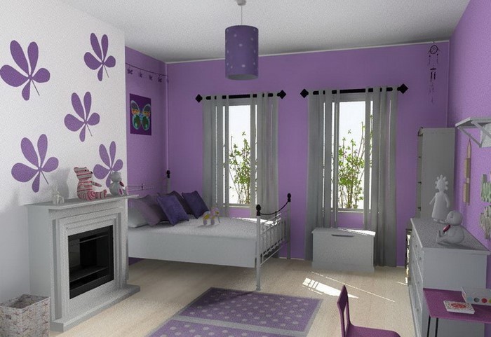 Makuuhuone-violetti-A-iso-koristelu