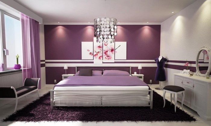 Makuuhuone-violetti-A-kaunis-lähetykset