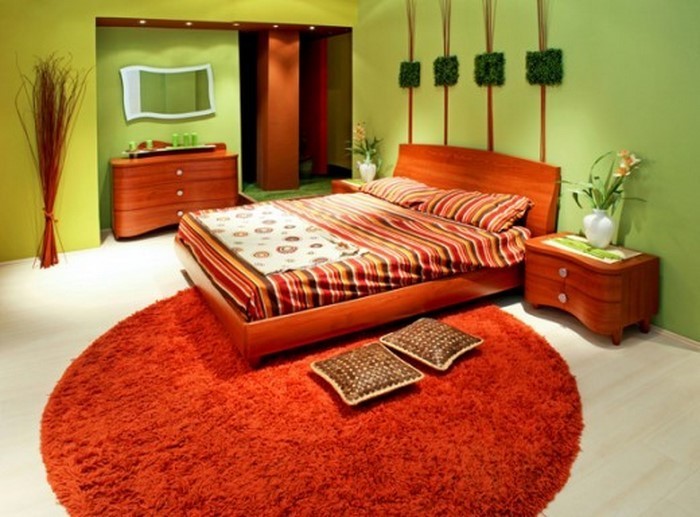 עיצוב חדר שינה-כתום-A-ראוותני