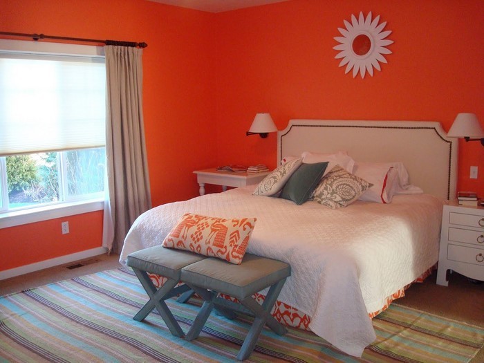 बेडरूम नारंगी-ए-आधुनिक डिजाइन