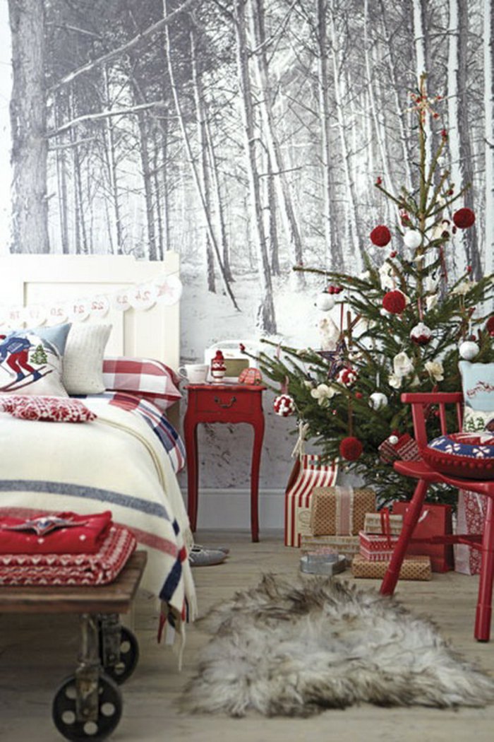 卧室的主题，圣诞装饰品，坦南鲍姆