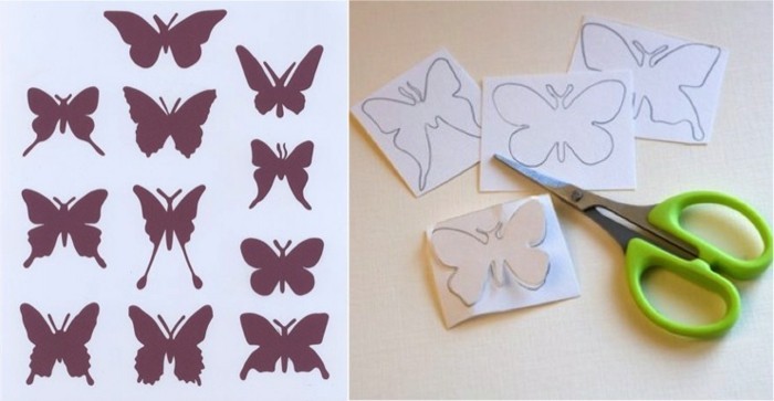 蝴蝶的纸，用剪刀