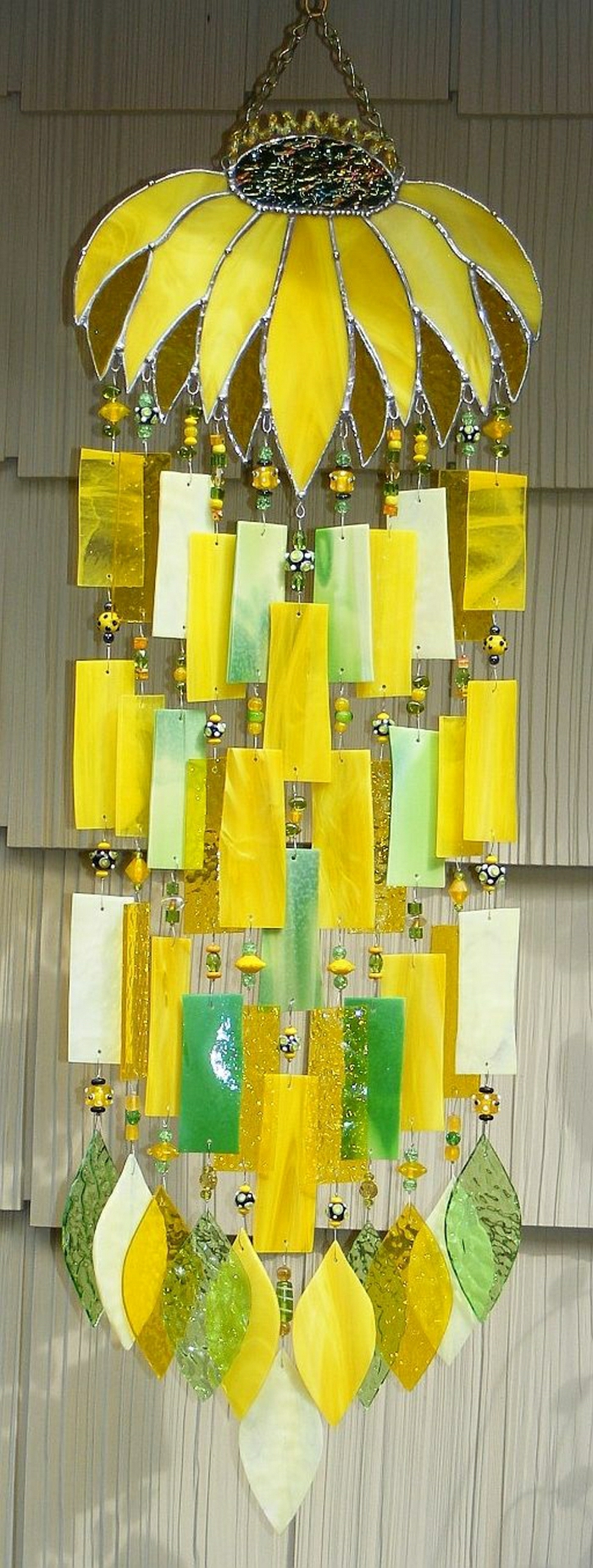 Слънчоглед декоративен вятърни камбанки стъкло