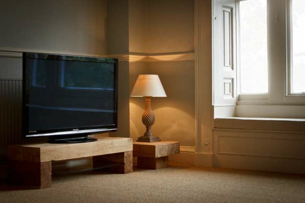 Table TV Chêne beau design d'idées-pour-maison moderne