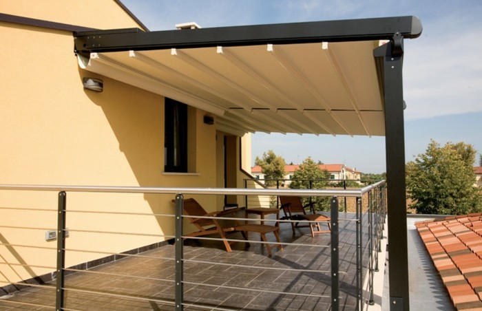 patio, techo plegable de protección de la cubierta del sol