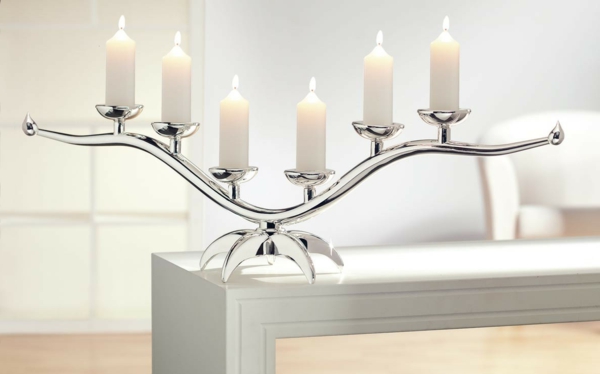 Décoration de table avec des bougies-Candlestick bougies pour-thé