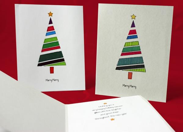 Super - idées-de-conception-de-cartes de Noël - arbres de Noël