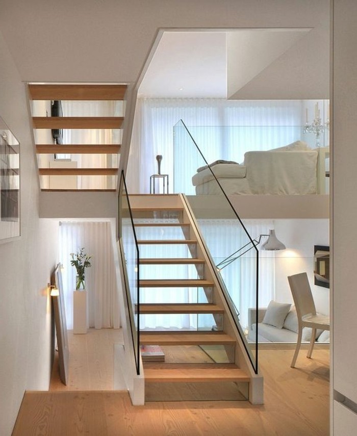सीढ़ी रेलिंग कांच लकड़ी फर्श