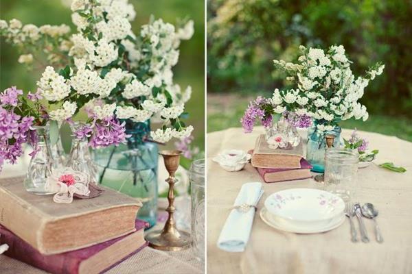 --Vintage החתונה-פנטסטי-Blumendeko-ידי-שולחן
