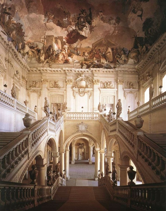 إقامة فورتسبورغ الألمانية-فريد-الداخلية-تصميم الباروكي عصر الهندسة المعمارية