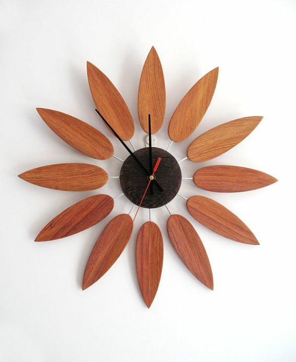 挂钟，从木向日葵的想法
