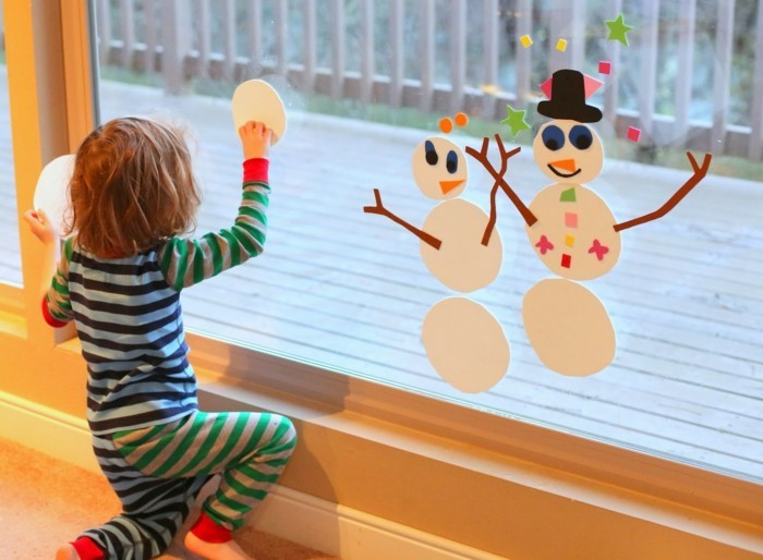 Hacer-Navidad-decoración de la ventana-para-niños-yourself