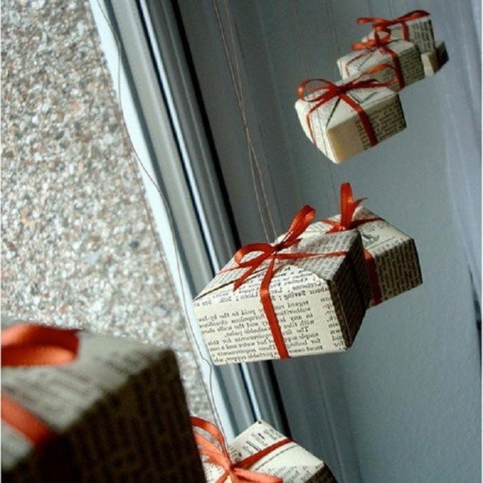 क्रिसमस-Fensterdeko-उपहार विचार
