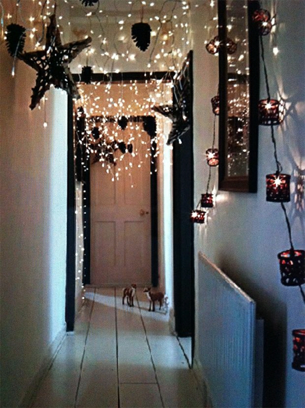 ideas de decoración de iluminación de Navidad