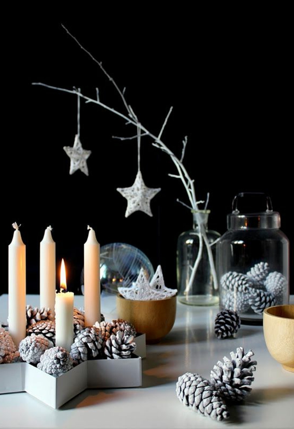 -Weihnachtsdeko-by-pöytä-kaunis tyylikäs-ideoita