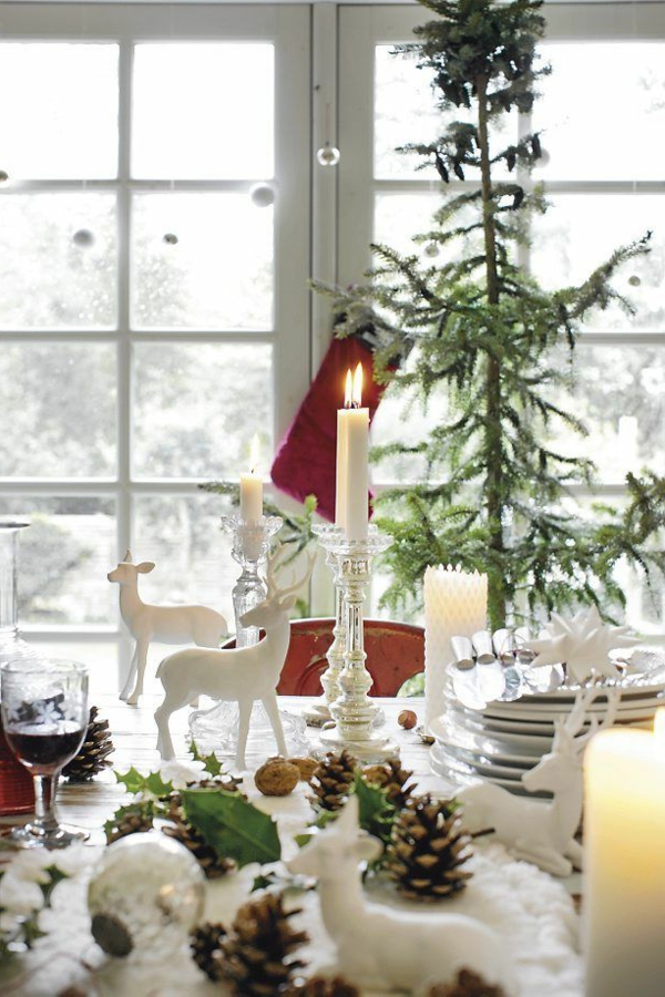 Joulu-by-pöytä kaunis - tyylikäs Ideat