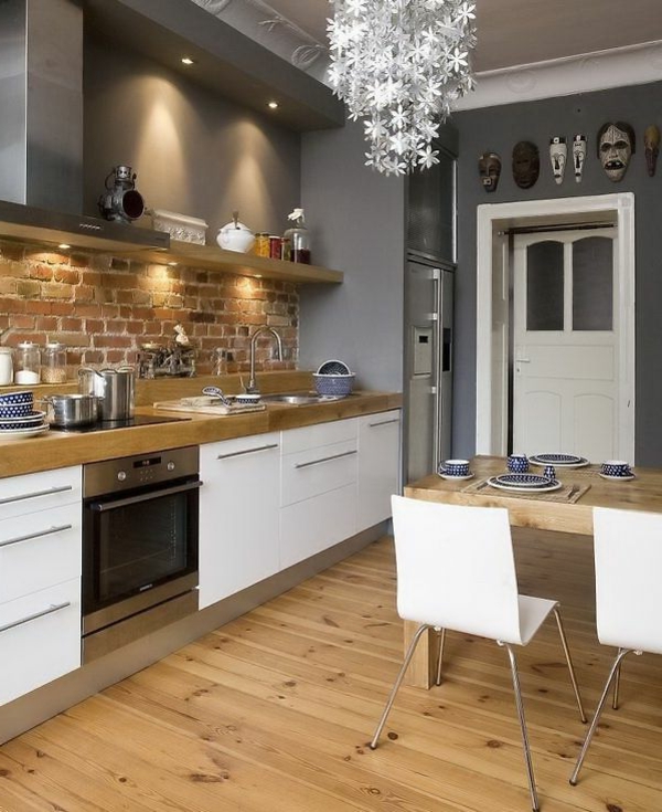 Wohnideen-pour-la-intérieur-design plancher bois-in-the-cuisine