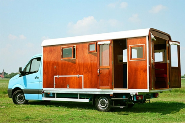 Caravan-halpa-mini-talot - kaunis asuntovaunu
