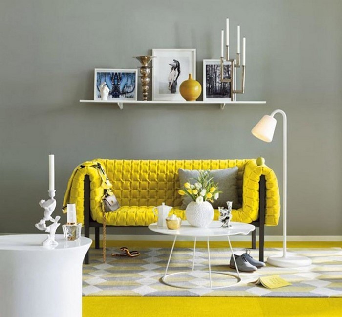 生活理念 - 与 - 黄色 - 一个现代的设计