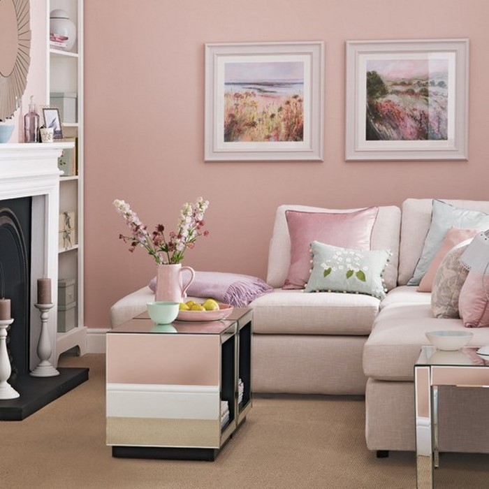 Ideas-con-pink-a-moderno-decoración que viven